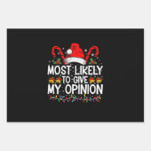 クリスマス与えには僕の意見だおもしろいろう ラッピングペーパーシート (正面)