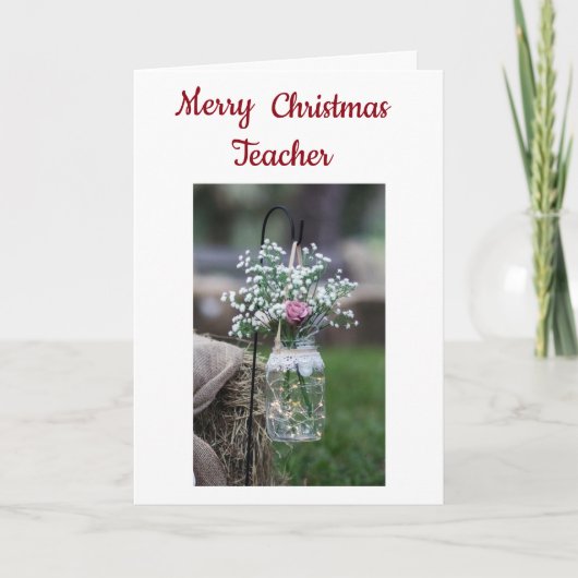 クリスマス与えに***先生**に年長の学生 シーズンカード (正面)