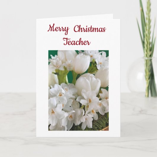 クリスマス与えに***先生**に年長の学生 シーズンカード (正面)