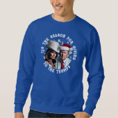 クリスマス与えのトランプスに スウェットシャツ (正面)