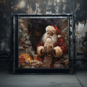 クリスマス与えのブラックサンタ ポスター