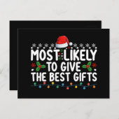 クリスマス与えの贈り物に最も近い ポストカード (正面/裏面)