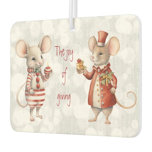 クリスマス与えネズミの喜び カーエアーフレッシュナー (左)