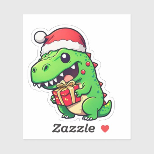 クリスマス与えプレゼントの恐竜 シール (シート)