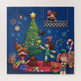 クリスマス中止おもしろチビキャラステッカー ジグソーパズル