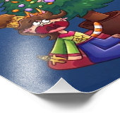 クリスマス中止おもしろチビキャラステッカー フォトプリント (角)