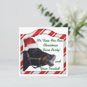 クリスマス乗馬馬ポニー小屋パーティー 招待状 (スタンド正面)