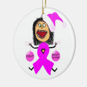 クリスマス乳がん闘い セラミックオーナメント (左)