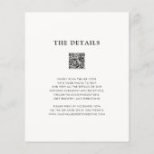 クリスマス予算 ポインセチア QRコード 結婚式招待状 (裏面)