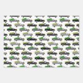 クリスマス交通車トラックバイク品種パック ラッピングペーパーシート (正面2)