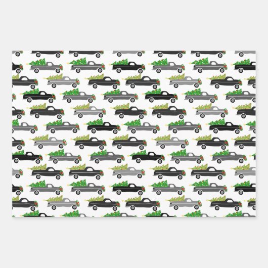 クリスマス交通車トラックバイク品種パック ラッピングペーパーシート (正面2)