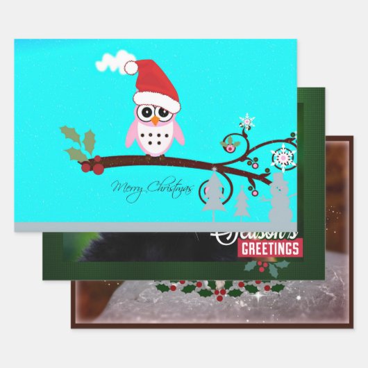 クリスマス人気があるギフトラップ ラッピングペーパーシート (セット)