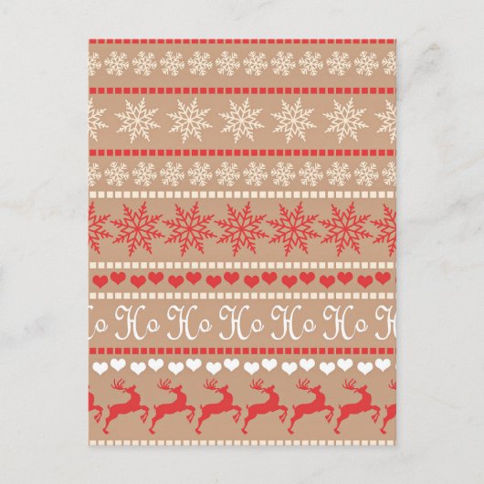 クリスマス人気があるパターン ポストカード (正面)