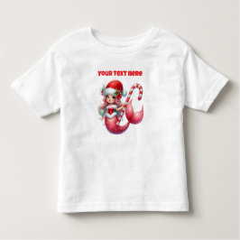 クリスマス人魚の幼児用Tシャツ トドラーTシャツ