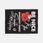 クリスマス介護医療従事者緊急ナースChr フリースブランケット (正面(横))