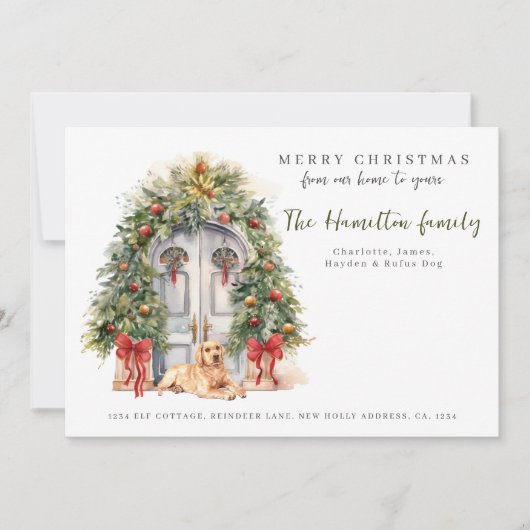 クリスマス付きフロントドア シーズンカード (正面)