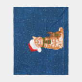 クリスマス仲間 フリースブランケット (正面)