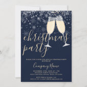 クリスマス企業のオフィスホリデーパーティー 招待状 (正面)