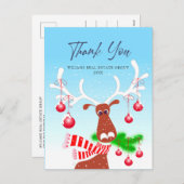 クリスマス企業のサンキューホリデー シーズンポストカード (正面/裏面)