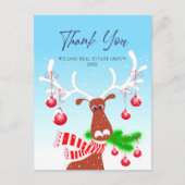 クリスマス企業のサンキューホリデー シーズンポストカード (正面)