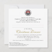 クリスマス企業のディナー 招待状 (正面)