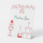 クリスマス企業のドードルパーティーバー標識 台座サイン (正面)