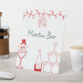 クリスマス企業のドードルパーティーバー標識 台座サイン (インサイチュ)