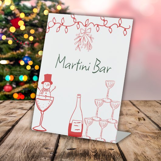 クリスマス企業のドードルパーティーバー標識 台座サイン