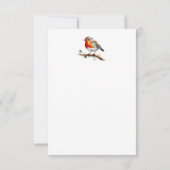 クリスマス企業のハットのロビン カード (裏面)