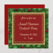 クリスマス企業のパーティの招待状 招待状 (正面/裏面)
