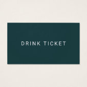 クリスマス企業のパーティーダークグリーンドリンクチケット (裏面)