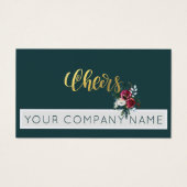 クリスマス企業のパーティーダークグリーンドリンクチケット (正面)