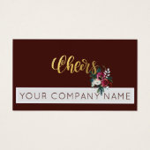 クリスマス企業のパーティーダークレッドドリンクチケット (正面)