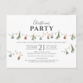 クリスマス企業のパーティーモダン素朴 インビテーションポストカード (正面)
