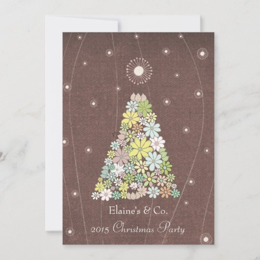 クリスマス企業のパーティー業務機能 招待状 (正面)