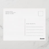 クリスマス企業のパーティー素朴金ゴールド 箔シーズンポストカード (裏面)