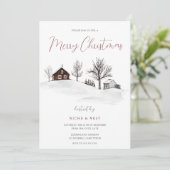クリスマス企業のパーティー 招待状 (スタンド正面)