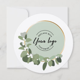 クリスマス企業のリースカスタムロゴ シーズンカード