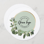 クリスマス企業のリースカスタムロゴ シーズンカード (正面/裏面)