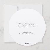 クリスマス企業のリースカスタムロゴ シーズンカード (裏面)