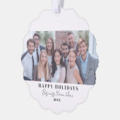 クリスマス企業の白黒事業 オーナメントカード (左)