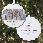 クリスマス企業の白黒事業 オーナメントカード