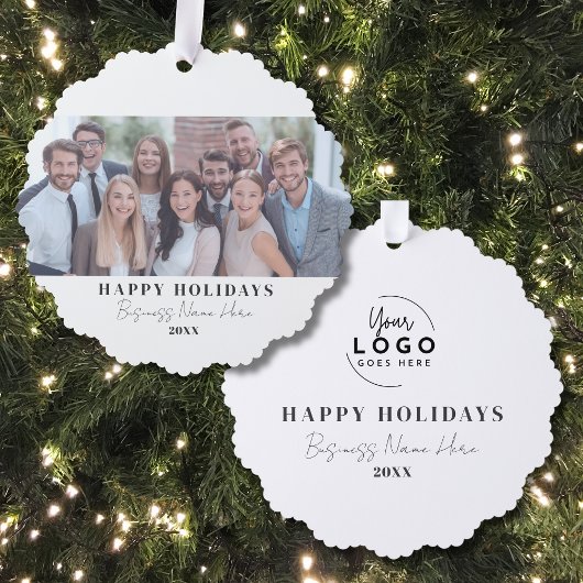 クリスマス企業の白黒事業 オーナメントカード