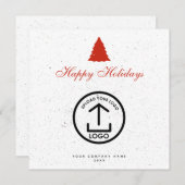 クリスマス企業の・ビジネス・ロゴ・ホリデー・カード (正面/裏面)