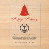 クリスマス企業の・ビジネス・ロゴ・ホリデー・カード アクリル招待状 (正面)