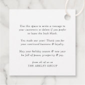 クリスマス企業の |白黒ビジネス フェイバータグ (裏面)