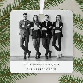 クリスマス企業の |白黒ビジネス メタルオーナメント