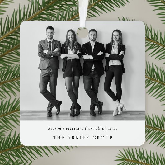 クリスマス企業の |白黒ビジネス メタルオーナメント