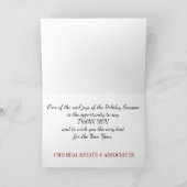 クリスマス企業のT付きビジネスのクリスマスカード シーズンカード (内部)