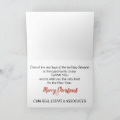 クリスマス企業のT付きビジネスのクリスマスカード シーズンカード (内部)